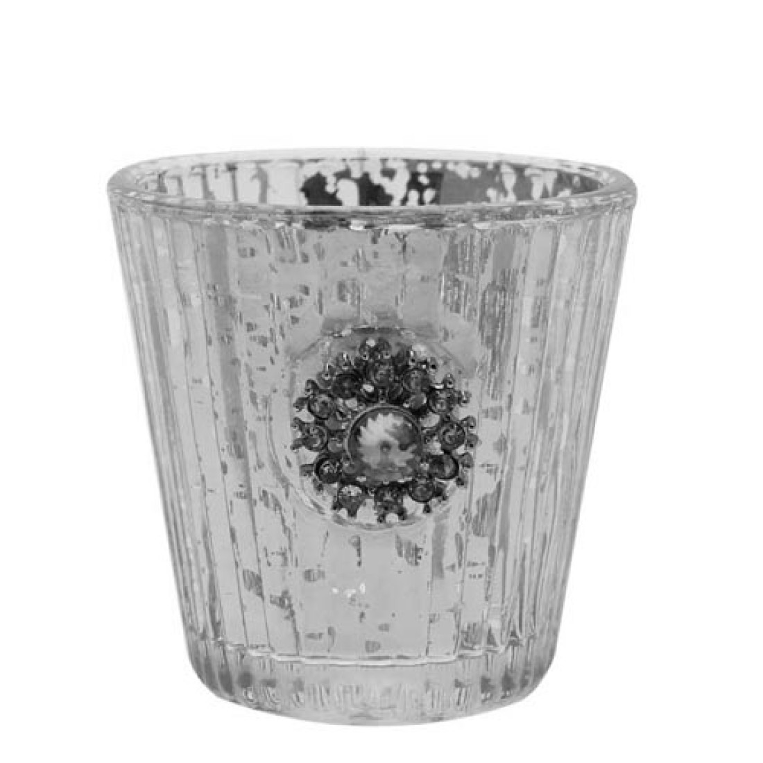 Mercury Glass Votive Candle Holder Antique Silver Votives